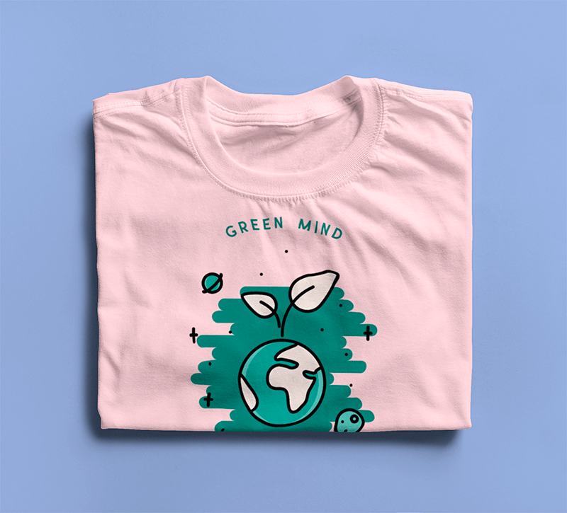 Mockup Of A Folded Sublimated Tee