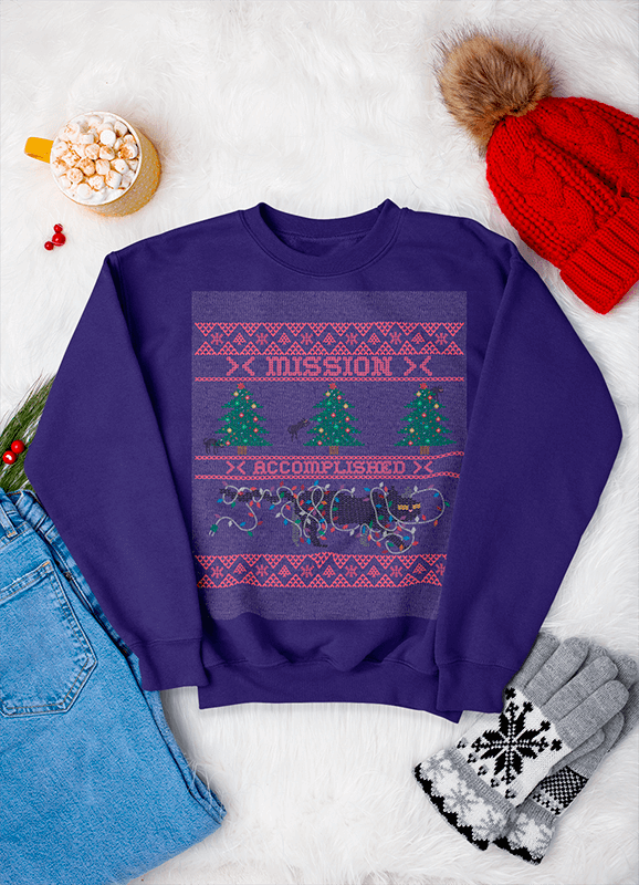 Sweatshirt Mockup Featuring A Winter Outfit
