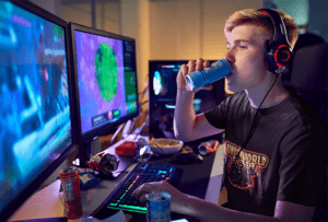 Mockup Of A Pro Gamer Wearing A T Shirt