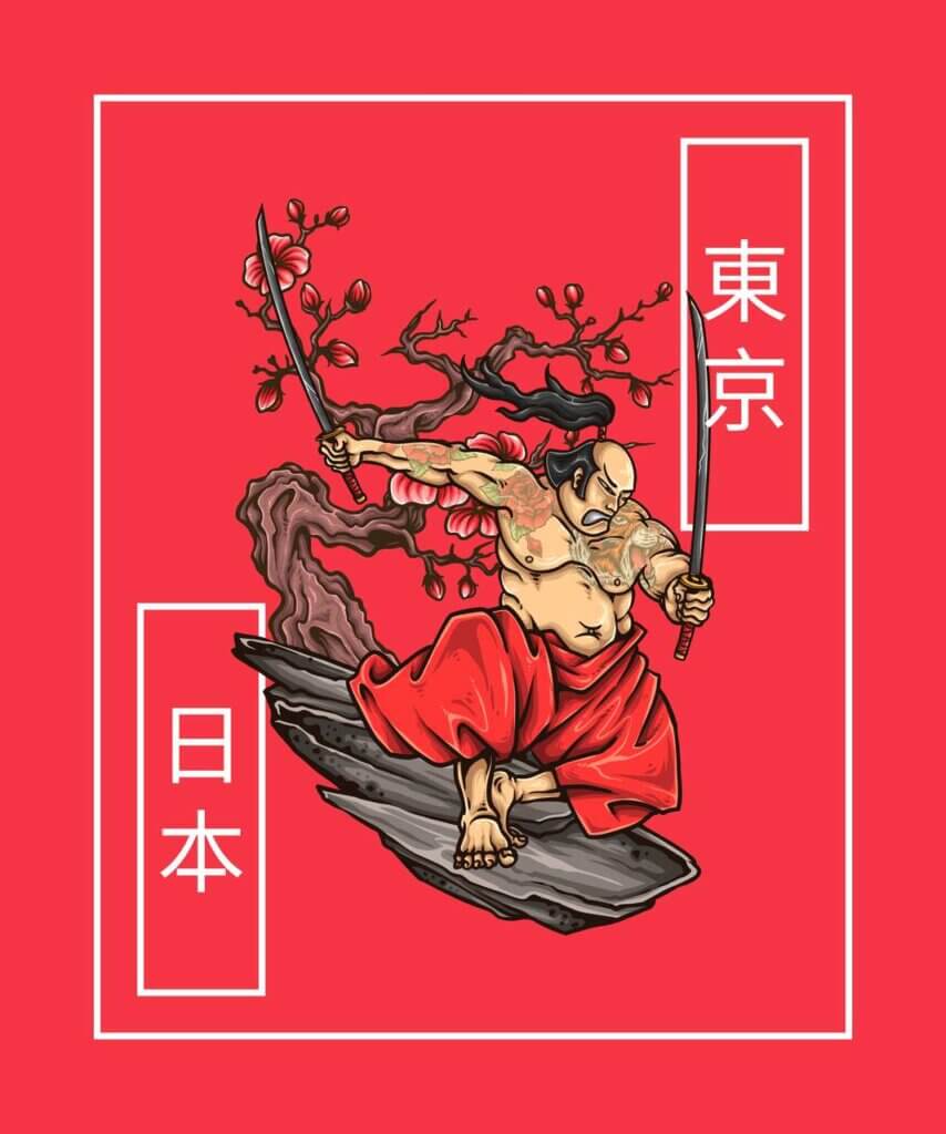 Cool T Shirt Design Maker With The Illustration Of A Samurai 603a El1 Easy Resize.com