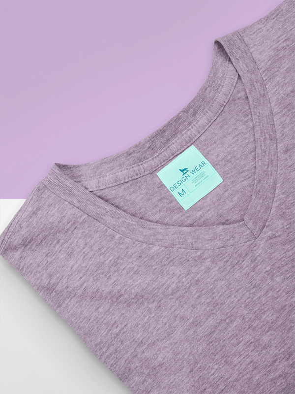 Mockup Of A Customizable Inside Clothing Label On A V Neck Tee