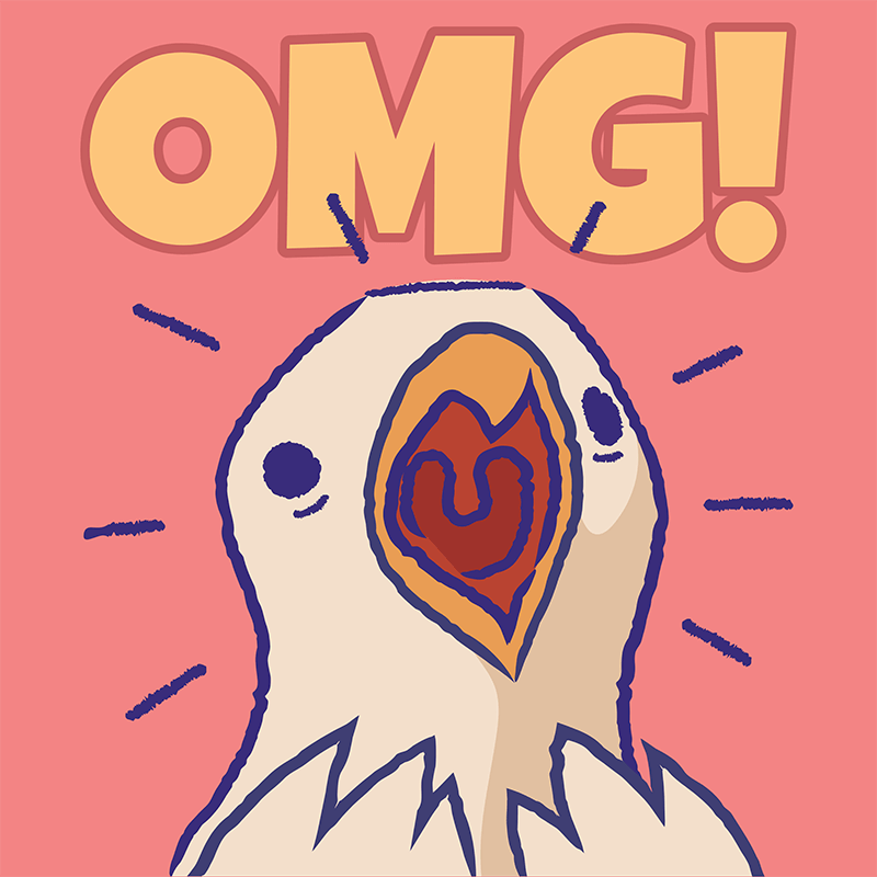 Twitch Emote Generator Featuring A Surprised Bird Cartoon