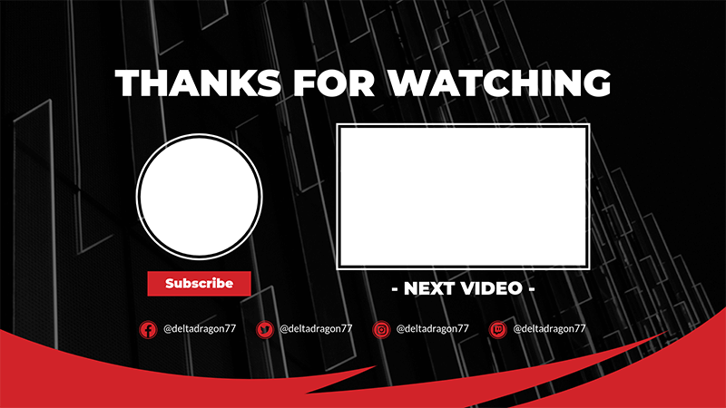Youtube End Screen With Abstract Frame Textures