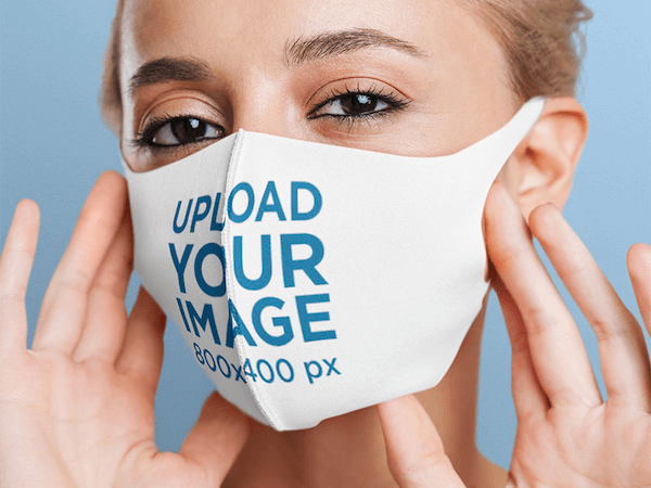 Woman Free Mockup Face Mask