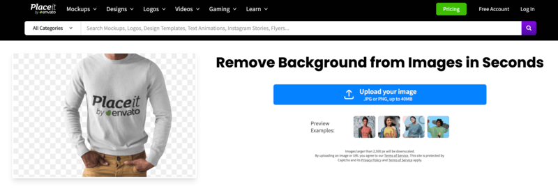 Home Of The New Placeit Background Remover.
