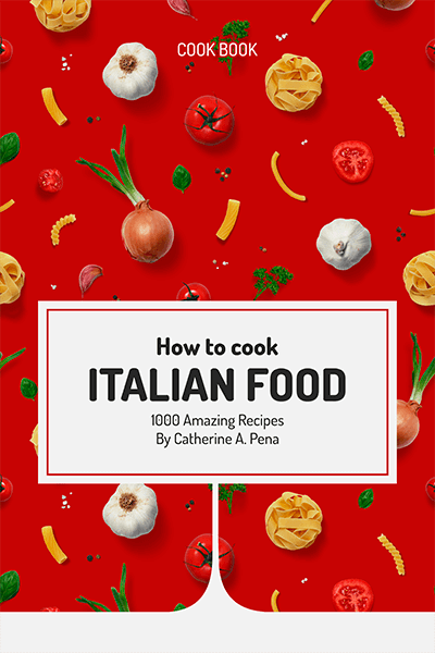 Ebook Cover Design Creator Featuring Italian Dishes Recipes