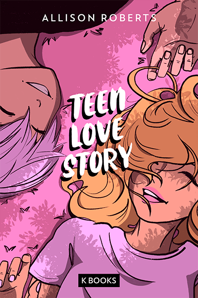 Illustrated Book Cover Design Template For A Teenage Love Story