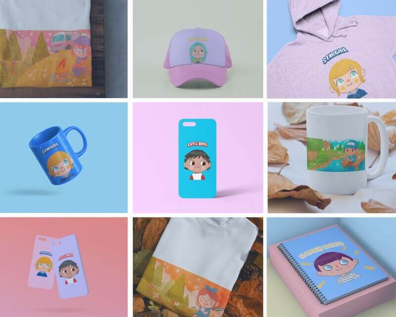 Animal Crossing Inspired Mockups For Merch