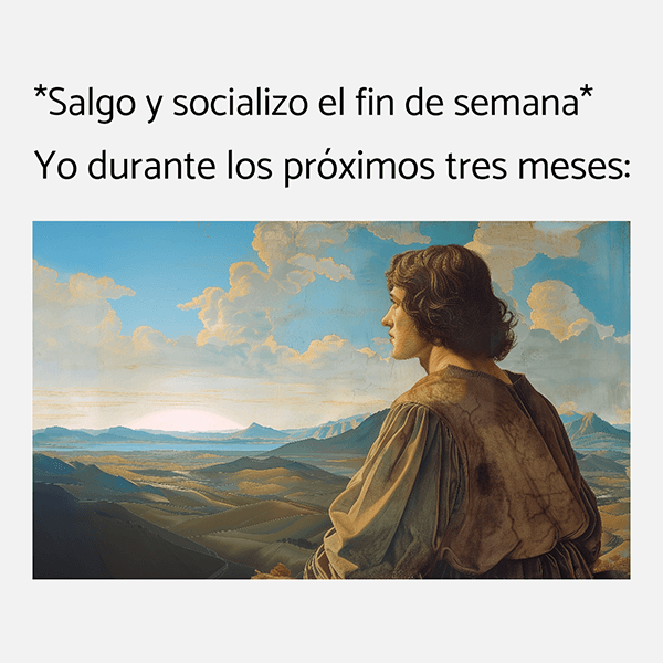 Instagram Post Generator With A Classic Painting And A Phrase Inspired By A Meme