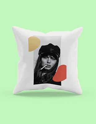Mockup Of A Sublimated Pillow With A Customizable Background