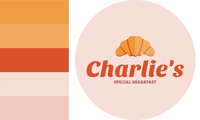 Bakery Logo Design With A Corresponding Color Palette
