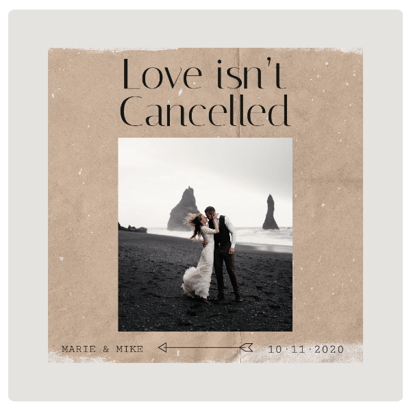 Instagram Post Template For Online Wedding Announcements