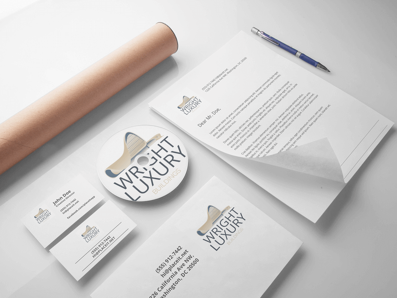 Letterhead And Other Branding Assets With A Custom Logo