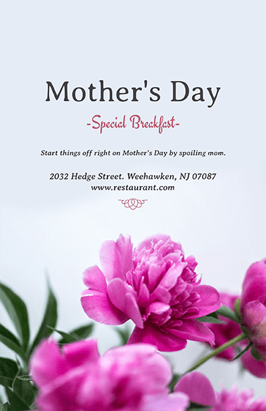 Äitienpäivän online-flyer Maker kukkakaupoille