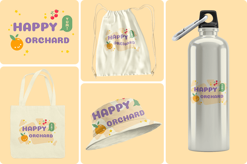 Orchard Logo Printed On Promotional Items