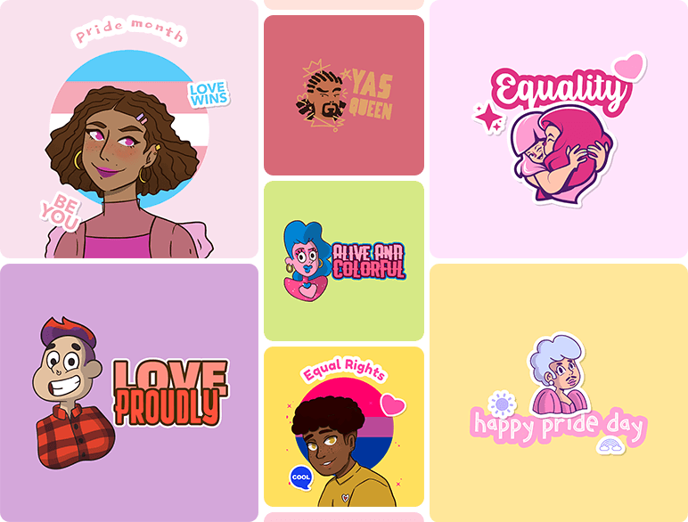 Twitch Emotes With Pride Designs
