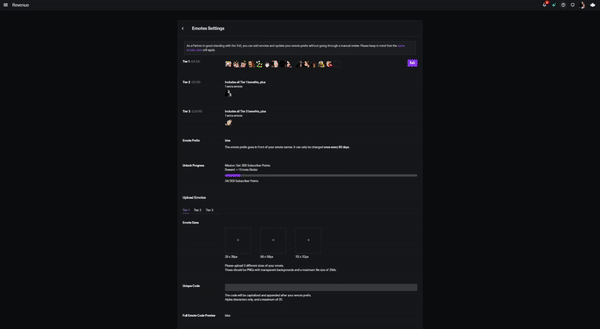 Upload Size Emotes On twitch Screenshot