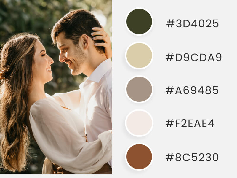 A summer color palette inspired by some wedding colors