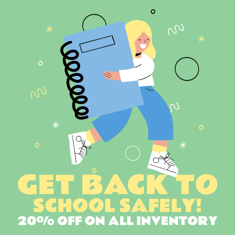 Instagram Post Design Maker For A Back To School Sale And Illustrated Characters
