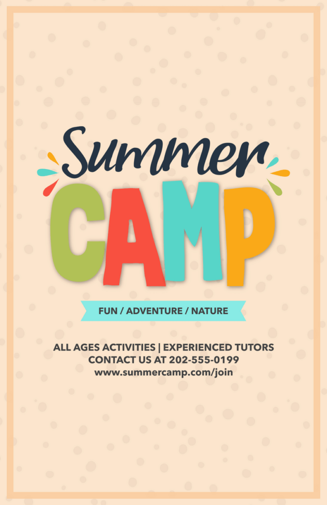 Online Flyer Maker For Summer Camp Designs