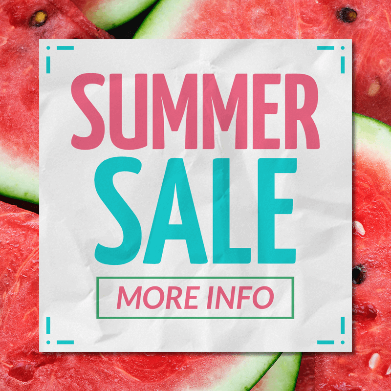 Summer Sale Banner Design Template With Colorful Background