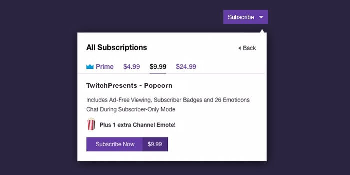 Twtich Subscriptions