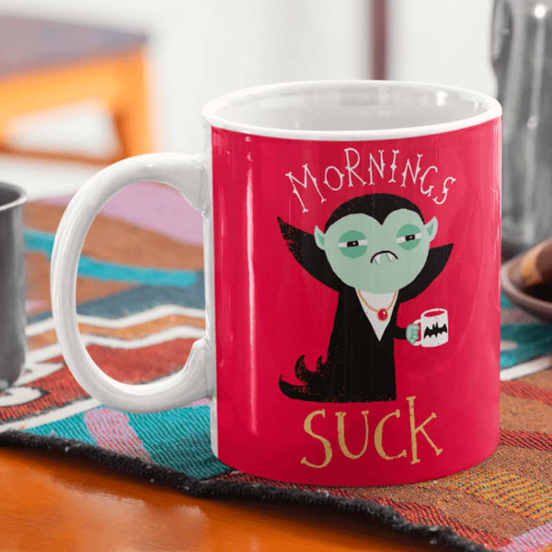 A Custom Mug With A Funny Morning Quote