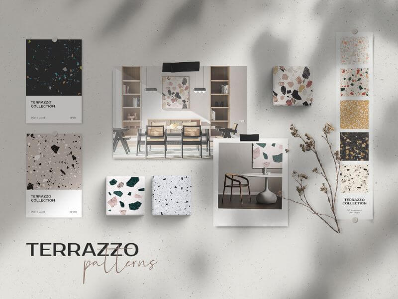 Mood Board For Terrazzo Pattern Collection By Tetti Design On Behance