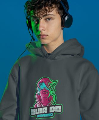Hoodie Mockup Featuring A Gamer With A Headset