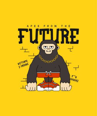 T Shirt Design Creator Featuring A Cool Gorila Graphic