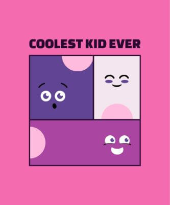 T Shirt Design Template For A Cool Kid