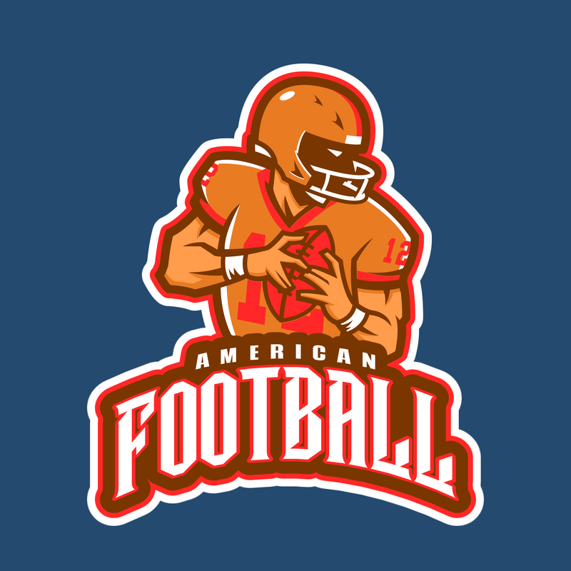 Sports Logo Maker With A Strong Football Player Icon