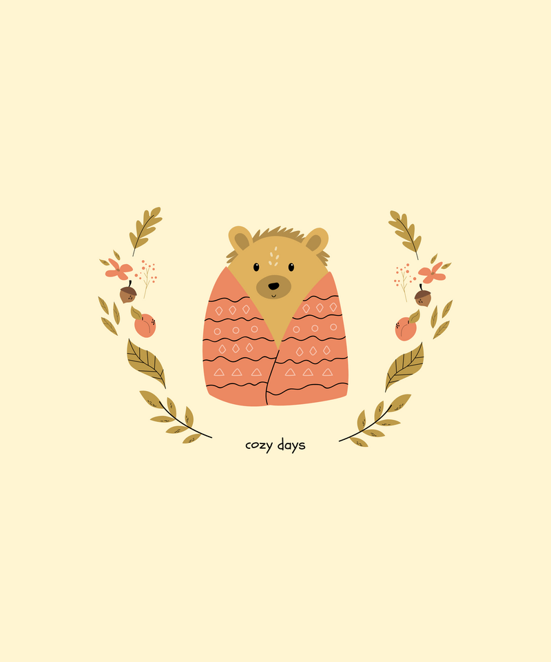 T Shirt Design Creator With A Fall Theme Featuring An Adorable Animal