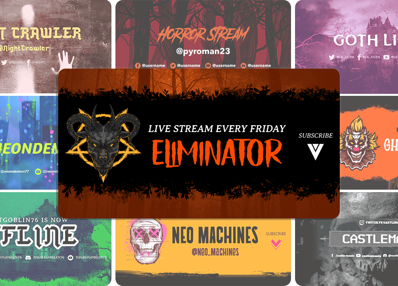 Twitch Banner Templates For Halloween