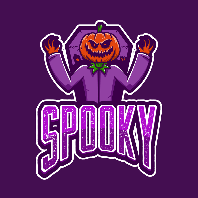 Gaming Logo Creator Featuring A Spooky Pumpkin Character