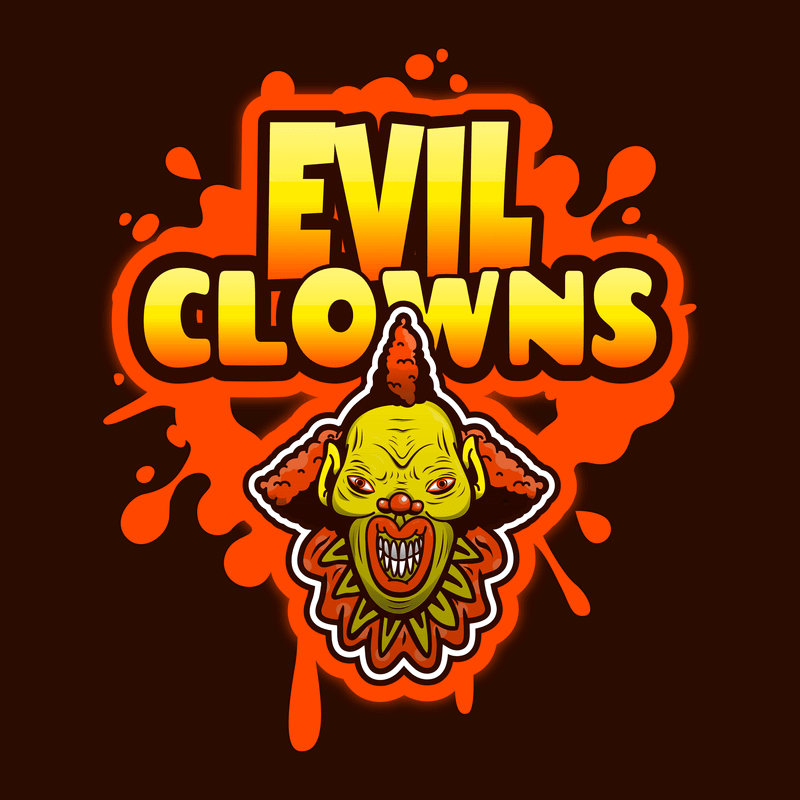 Horror Gaming Logo Template With A Creepy Clown Icon
