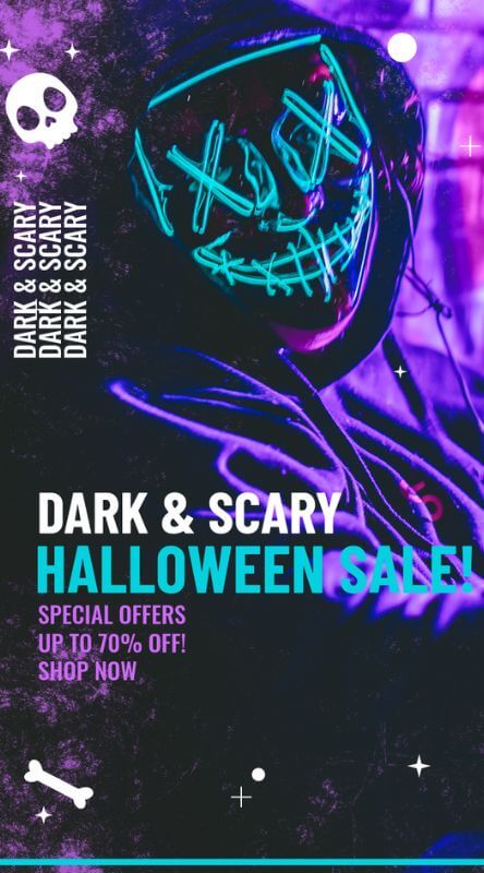 Instagram Post Creator For An October Sale Featuring A Halloween Theme