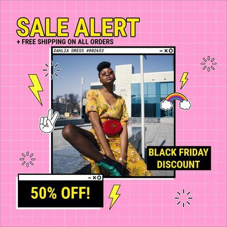 Instagram Post Maker With A Sale Alert For Black Friday