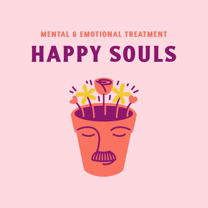 Logo Maker For A Men S Emotional Treatment With A Flower Pot Illustration