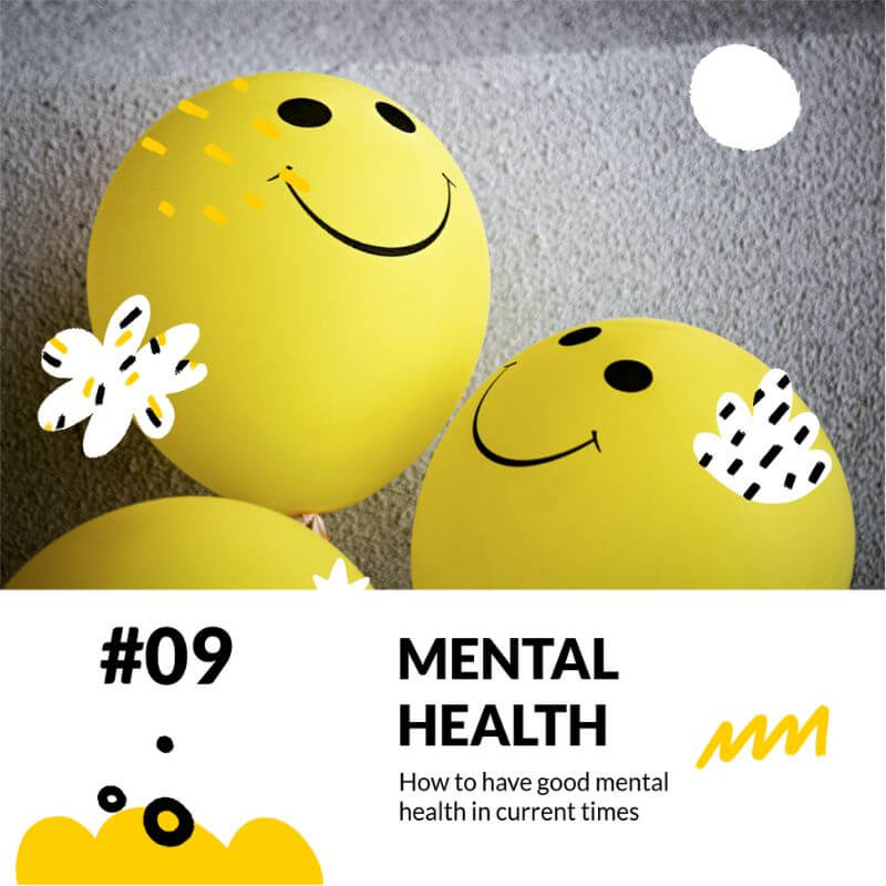 Mental Health Podcast Cover Creator With A Happy Face Graphic