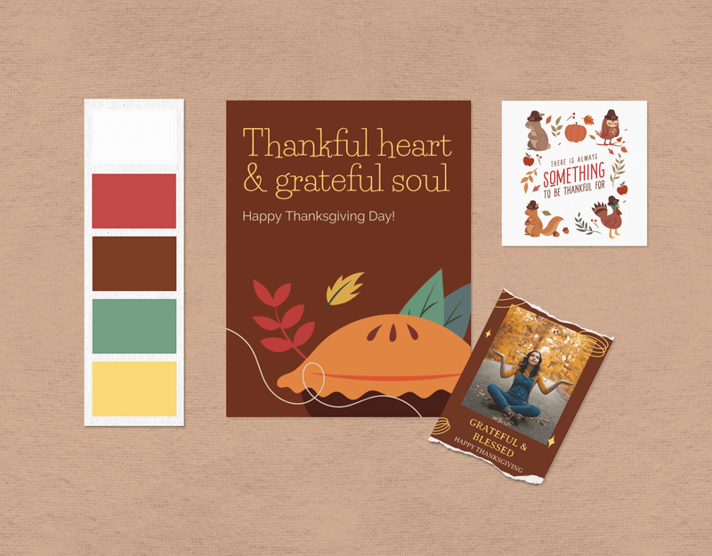 Mockup Of A Mood Board Featuring Three Colored Papers