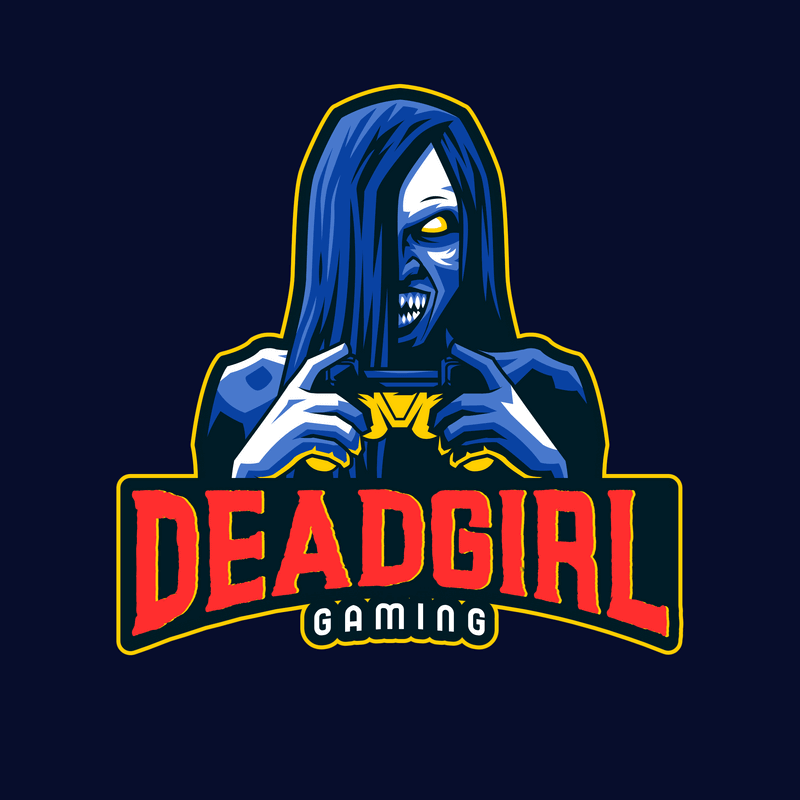 Spooky Logo Maker With A Female Zombie Gamer Character