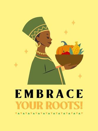 T Shirt Design Maker Featuring An Illustrated Woman And A Kwanzaa Quote
