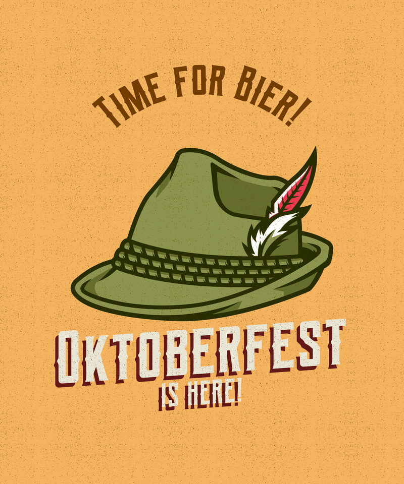 T Shirt Design Maker For An Oktoberfest Celebration With Traditional German Food Graphics