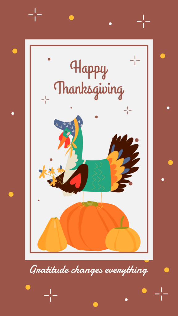 Beautiful Fall Themed Instagram Story Design Maker To Wish A Happy Thanksgiving