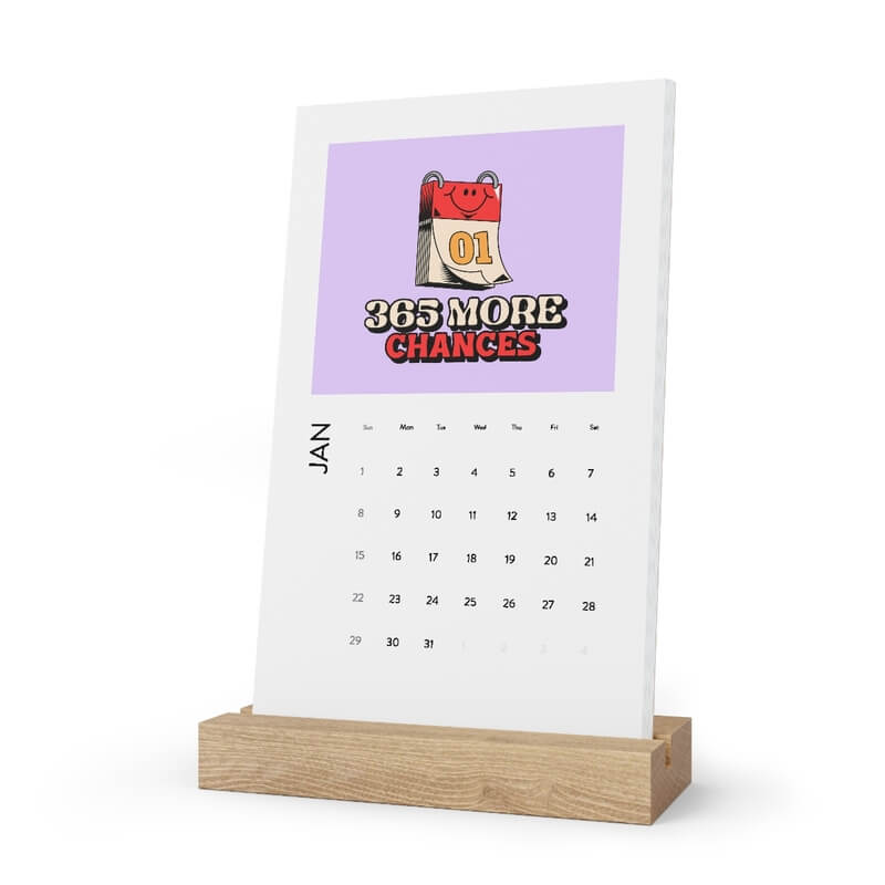 Vertical Desk Calendar By Printify And Placeit