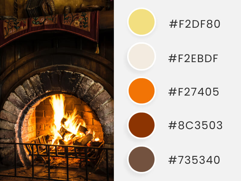 Winter Color Palettes - a warm and bright chimney during the winter