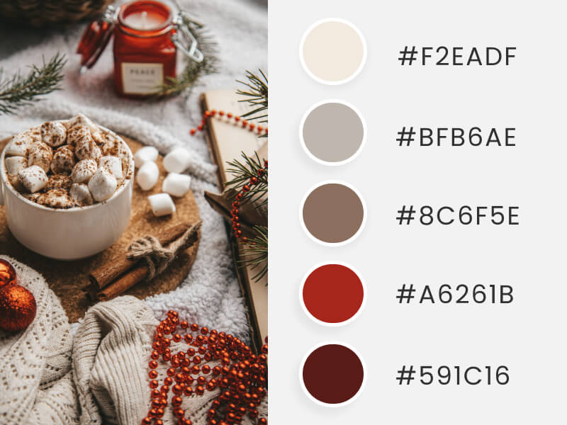 Winter Color Palettes - a traditional hot beverage for the winter time