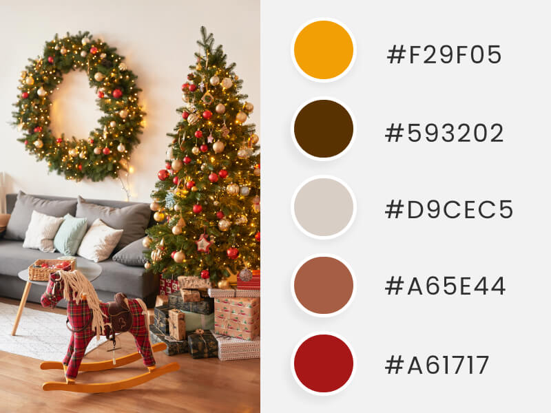 Winter Color Palettes - a gorgeous christmas tree decor