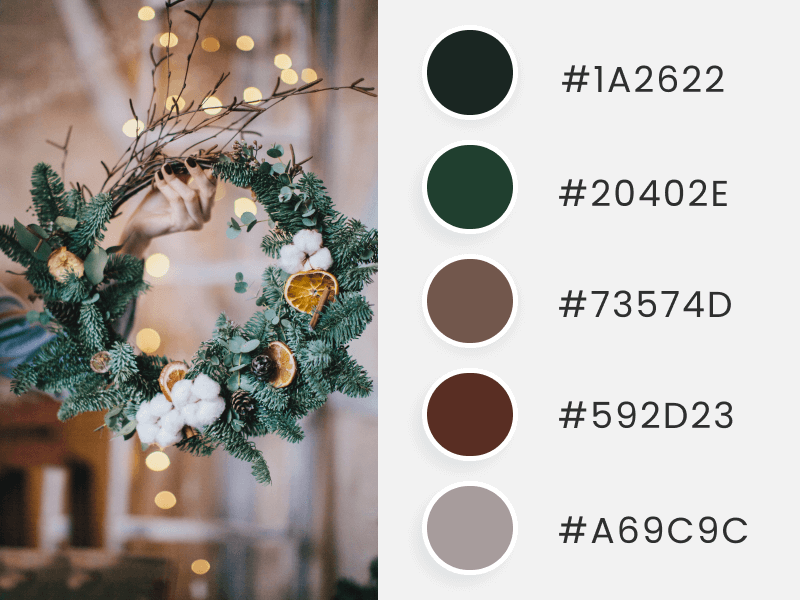 Winter Color Palettes a gorgeous christmas wreath for winter